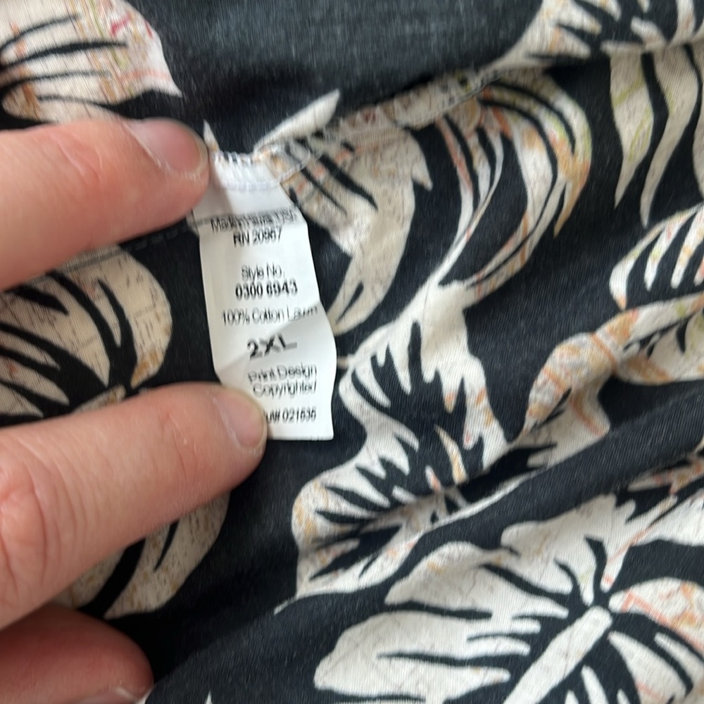 Tori Richard - Short Sleeve Hawaiian Shirt - Frond Pattern - 100% Cotton - XXL - Picture 5 of 7
